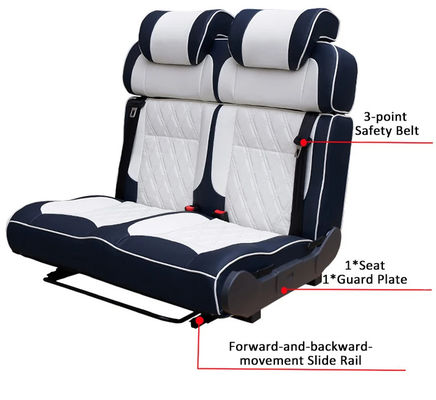 Sillones de auto con reclinación de RV modificados Mpv Van 2 asientos 3 asientos Sofá cama