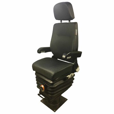Sillones de suspensión mecánica en PU negro Equipo de perforación Sillón del conductor