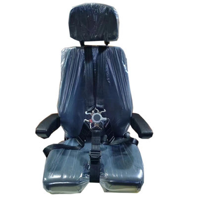 Silla de simulador de avión de cuero Asiento de movimiento negro para simulador de vuelo