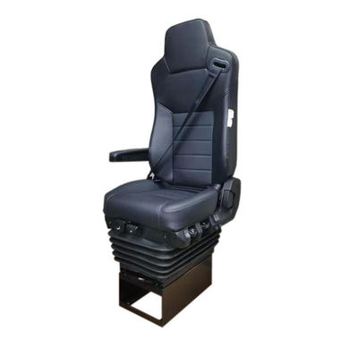 Asiento de conductor de autobús de cuero PU Suspensión de aire negro Asiento A800 de lujo ajustable
