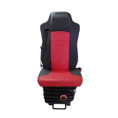Asientos para camiones de transporte de mercancías rojos y negros Asientos mecánicos para conductores de camiones de transporte de mercancías