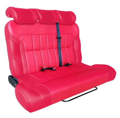 Asiento de cama plegable de caravana roja Asiento de furgoneta plegable personalizado con cinturón de seguridad
