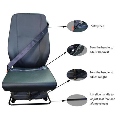 Asiento del operador de la excavadora Partes de maquinaria agrícola Asiento de suspensión del tractor