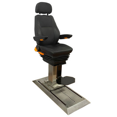 Asiento del conductor del buque multifuncional ajustable Asientos del equipo del muelle del puerto con carril deslizante extendido